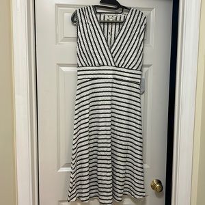 NWT Max Studio Black and White Stripe Dress Size L